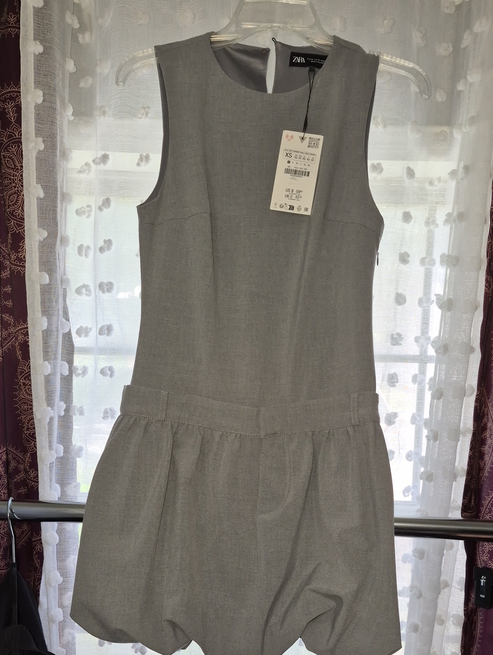 ZARA Light Gray Sleeveless Dress